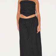 95cd2287dc0afa002d677db724baa568ad2fb5e7_CNM5113_3_plus_black_cotton_poplin_bandeau_ruched_front_top