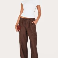 976ae83e4531924676e16f99a66913e6bcc2f228_CNM4263_3_cream_textured_asymmetric_ruched_detail_long_top
