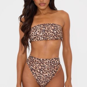 Leopard Bandeau Mix & Match Bikini Top