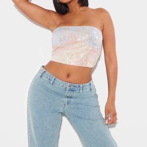 Shape Nude Ombre Sequin Bandeau