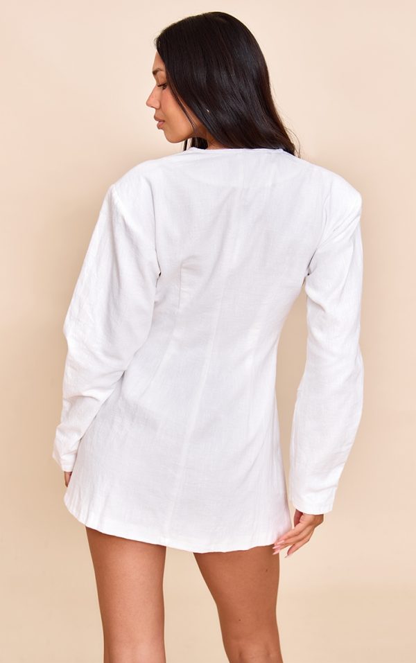 980721509ac0734de6d2f22d8b217399e4ceac19_CNM6388_2_white_premium_linen_cinched_waist_cocoon_sleeve_mini_dress