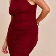 99006dab0321eaf556e0c1333860749406efcf0b_CNM7790_4_plus_deep_red_double_layer_mesh_boat_neck_ruched_maxi_dress