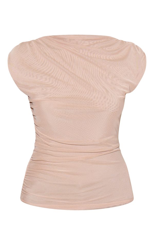 99359f1668939a15b0c31b481d819f92a5e97662_CNM8051_5_nude_double_layer_mesh_ruched_detail_long_top-1