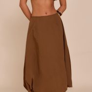 994fd05e50c3d4f358fa14088f286de6b8a93c9b_CNM1909_2_chestnut_cotton_poplin_low_rise_maxi_puff_ball_skirt