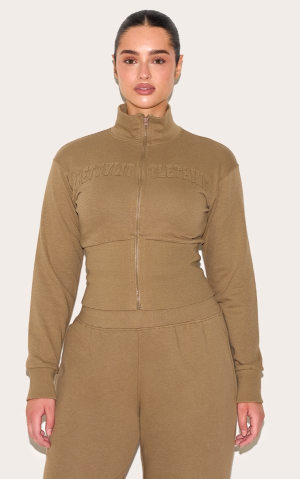 9989ac3b2c35b660fb88983d3867c1e62daf5c59_CNM0921_1_shape_khaki_pocket_detail_fitted_zip_up_sweatshirt