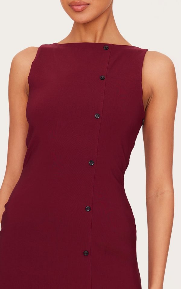 99bfec879516ebf4a966fe2d0f5ed4df41f5214b_CNL5433_4_burgundy_stretch_woven_button_down_shift_dress