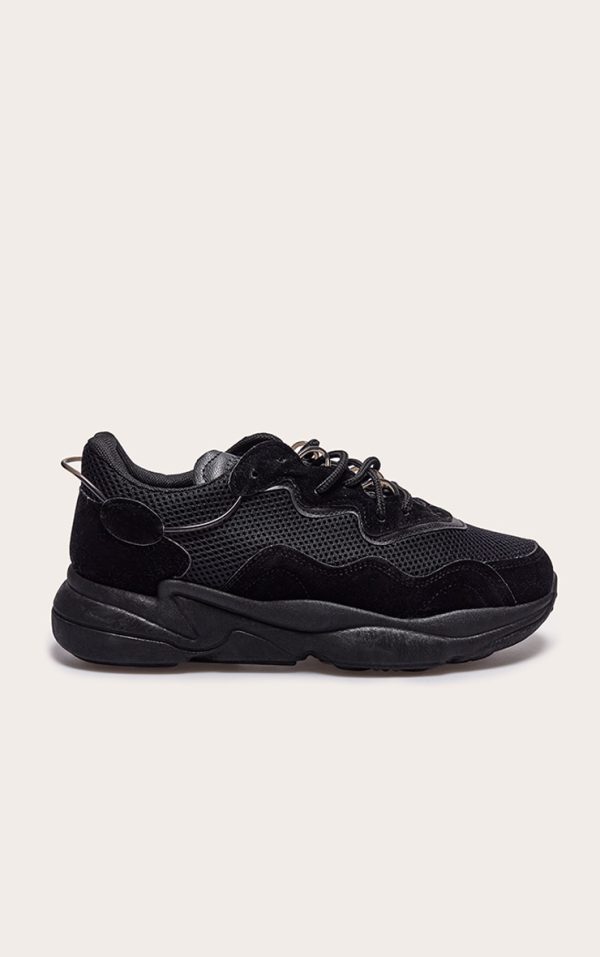 9a07d5c0cba27b8cd03a29be77a5ad6d744b664e_CMQ4028_1_black_mesh_contrast_lace_up_bubble_sole_trainers