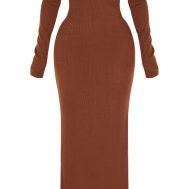 9a891153ae146e29233f2e2aba30839ddd48fed9_CNM2939_5_shape_chocolate_brushed_rib_ruched_fold_over_bardot_maxi_dress