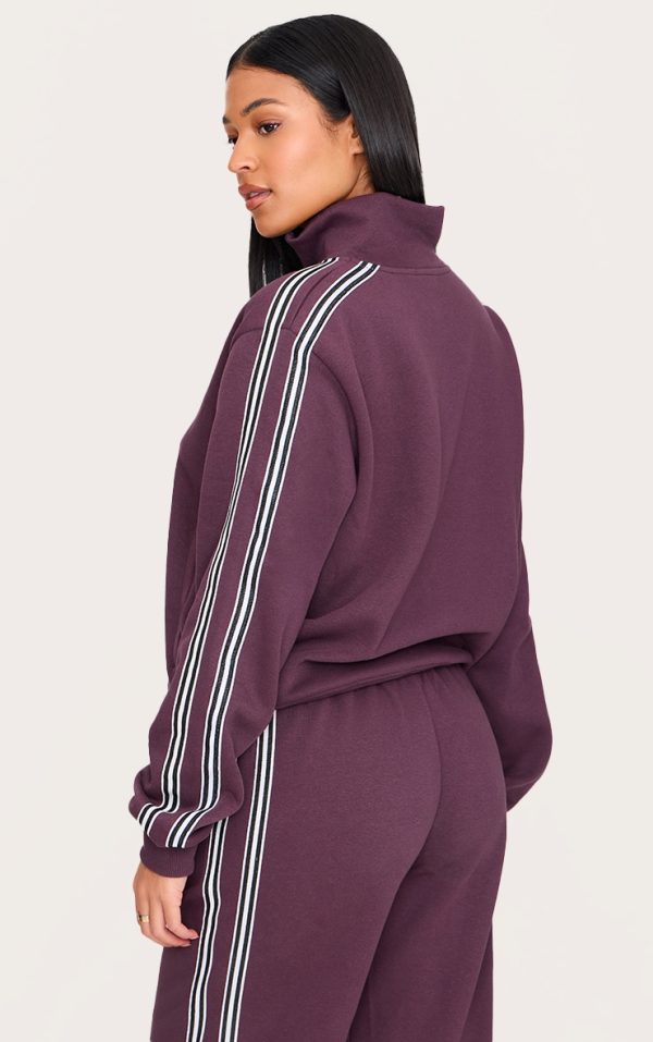9ac5f22e5133c08817fd9efd0cd4a262d8261287_CNL8289_2_tall_burgundy_stripe_detail_high_neck_zip_up_jacket