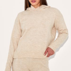 Tall Stone Oversized Knitted Hoodie