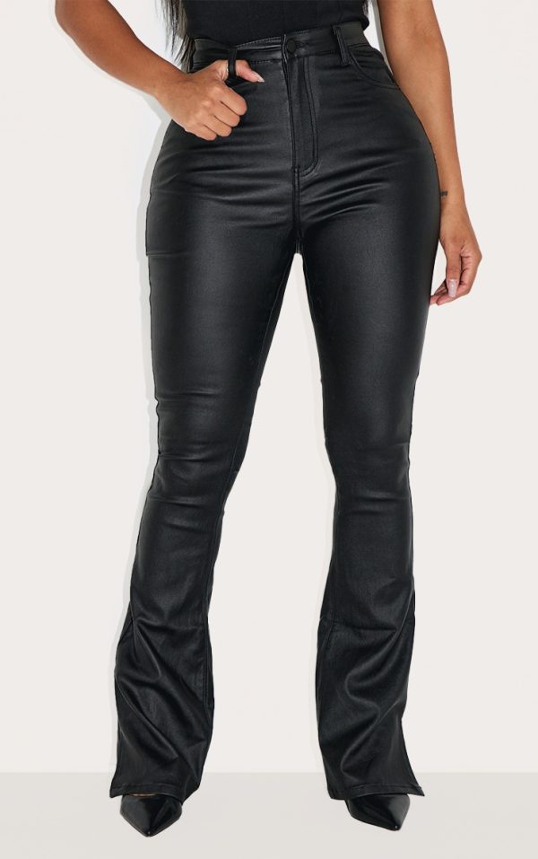 9b3ad38cb5f656cb34b1e3eb6635ba0432d7d5a0_CNL0668_2_shape_black_coated_denim_split_hem_flares