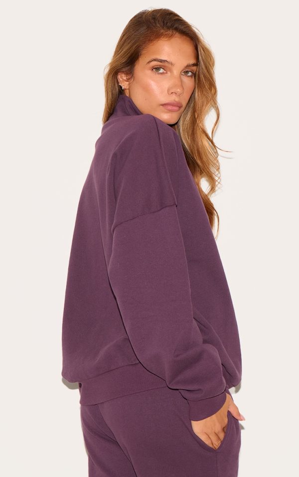 9bd9e0fe72f8192b4c077dbf43b328abe0eb49e6_CNL8262_2_dark_plum_premium_high_neck_quarter_zip_oversized_sweatshirt