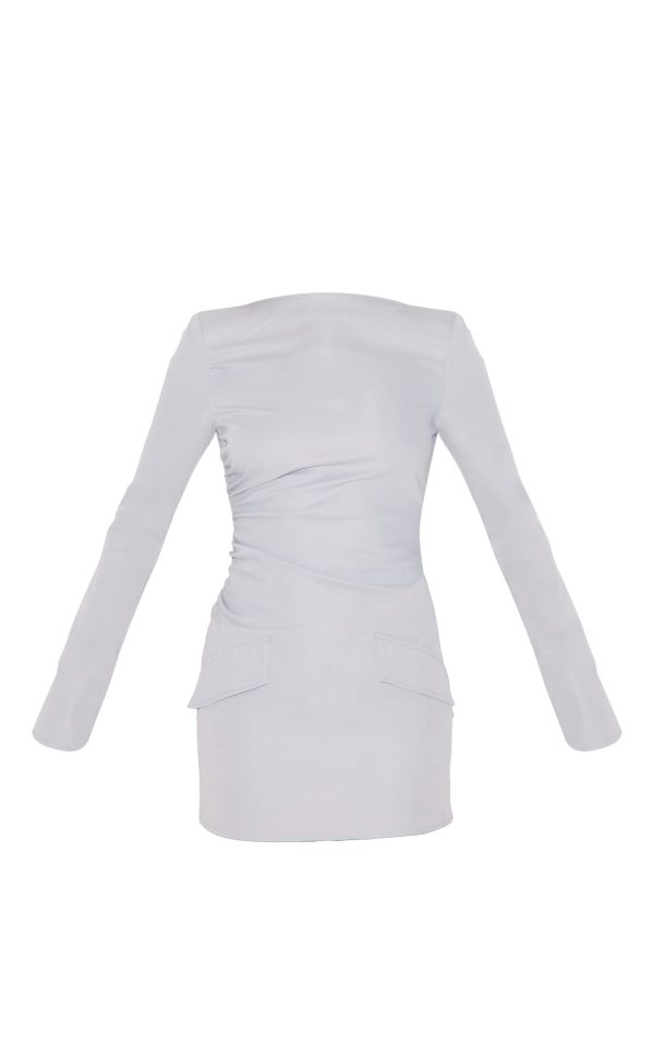 9de11fdb782f3e2d3da6e587f48eed1a536e9ed3_CNL7529_5_grey_tailored_woven_ruched_detail_long_sleeve_bodycon_dress