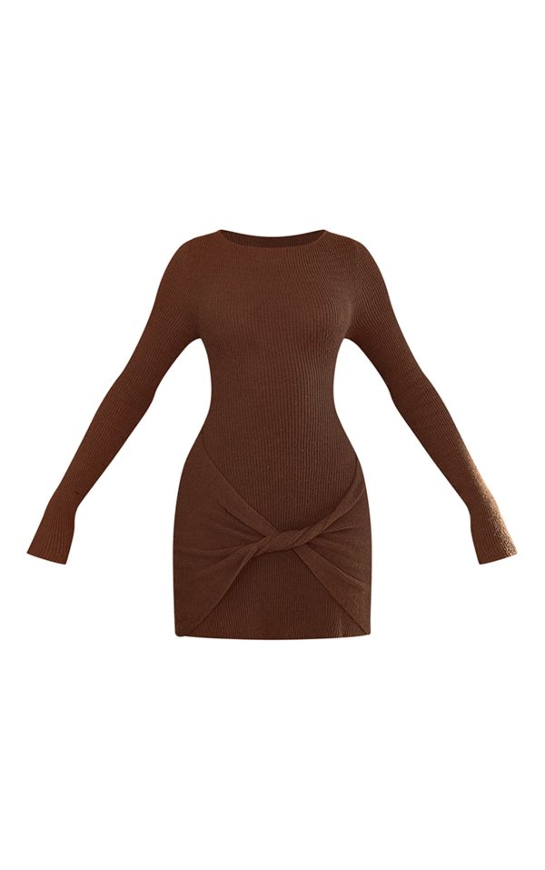 9de840ee867ef915d66dbdee8d466a16967fd9f7_CNL8268_5_plt_label_dark_brown_knitted_twisted_panel_long_sleeve_mini_dress