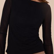 9df4773dcaca2f8f2824dd6205bb64b80c3f90bc_CNN0205_4_black_stretch_chiffon_loose_fit_flared_long_sleeve_top