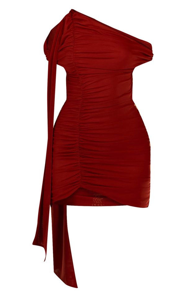 9f0bb57fd72c19e38b16b6c692da45a50e267b41_CNM2702_5_plt_label_rust_bandage_mesh_tie_detail_asymmetric_bodycon_dress