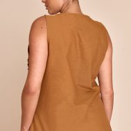 a002faaedec9e39443c863f8f2eafe951f0d9388_CNM5050_2_plus_tan_sleeveless_tie_front_top