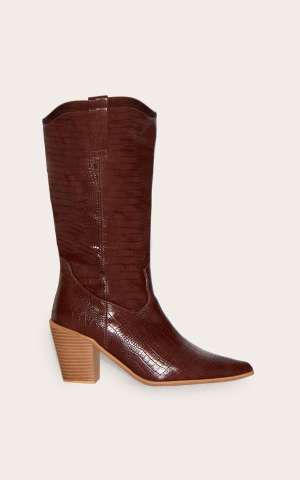 a02142385c585edffe31713924b19eff471fe59f_CNK1692_1_brown_pu_wide_fit_croc_point_toe_knee_high_western_boots