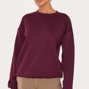 Dark Plum Oversized Sweatshirt