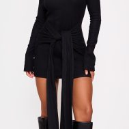 a15daeec5c1922bebe673ed961c503793b9f235a_CNK3705_4_black_heavy_brushed_rib_wrap_tie_bodycon_dress-1