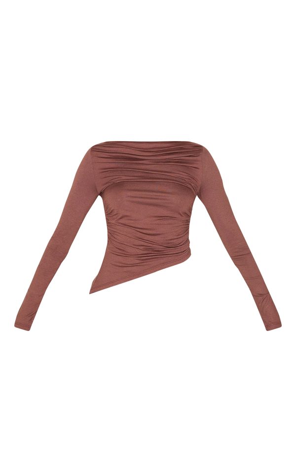 a1ccf39280fd0c44a042b0f6b08934b8536aff3a_CNM3777_5_mocha_ruched_detail_asymmetric_hem_long_sleeve_top-1