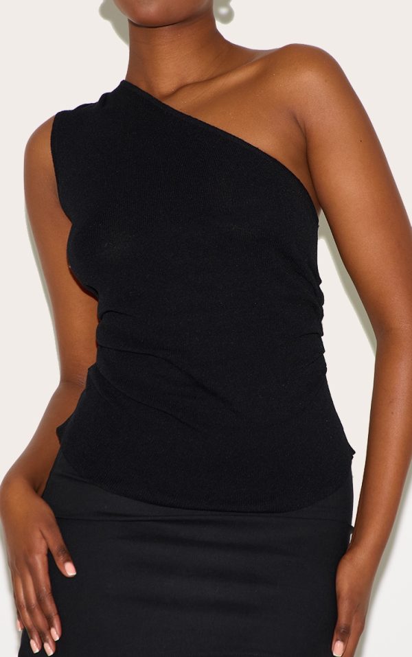 a1e8a228a1a9bb3a66bf21c54140f4526ac4f03e_CNL7742_4_black_fine_knit_one_shoulder_ruched_side_top
