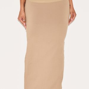 Shape Khaki Built In Shapewear Sculpt Maxi Skirt