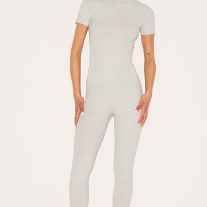 Tall Ash Grey Marl Sculpt High Waisted Gym Leggings