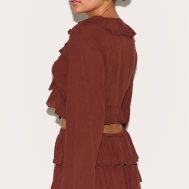 a35f9e4a66d1e7be08f8bea091f8584c52c64b32_CNM3968_2_petite_chocolate_cheesecloth_ruffle_tie_front_long_sleeve_top