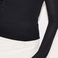 a3932a5b37770b1c42290740a2b7456ed6d83694_CNM8043_4_black_double_layer_burn_out_mesh_asymmetric_flared_sleeve_top