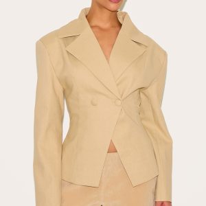Petite Latte Fitted Blazer