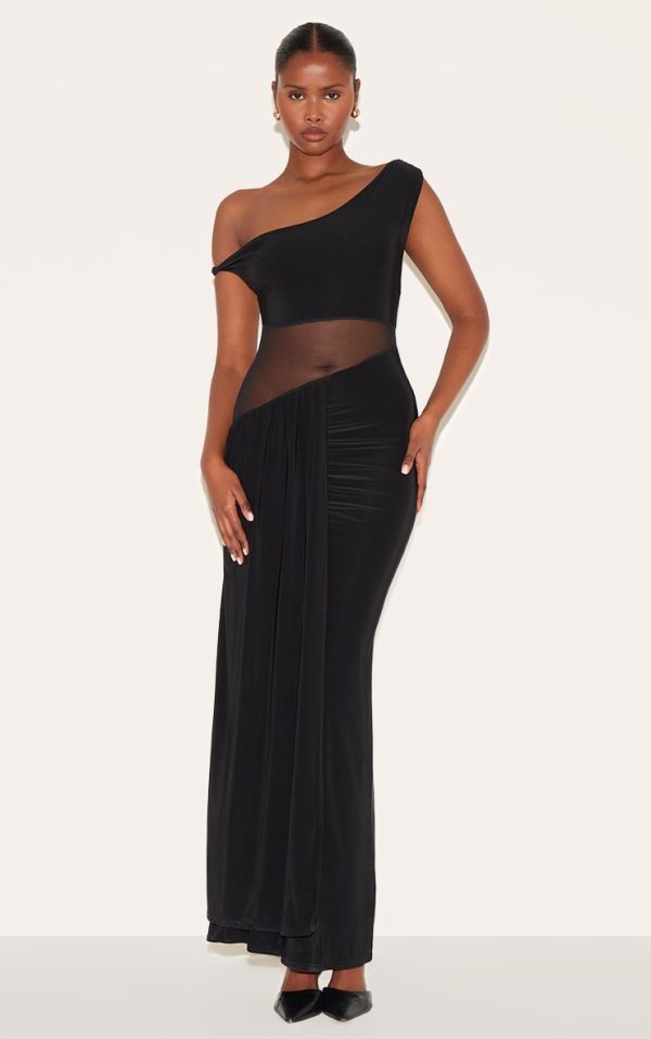 a4170bd5ed1f8282f9a00f07b350d1d1142147aa_CNM7256_1_black_slinky_asymmetric_mesh_cut_out_maxi_dress