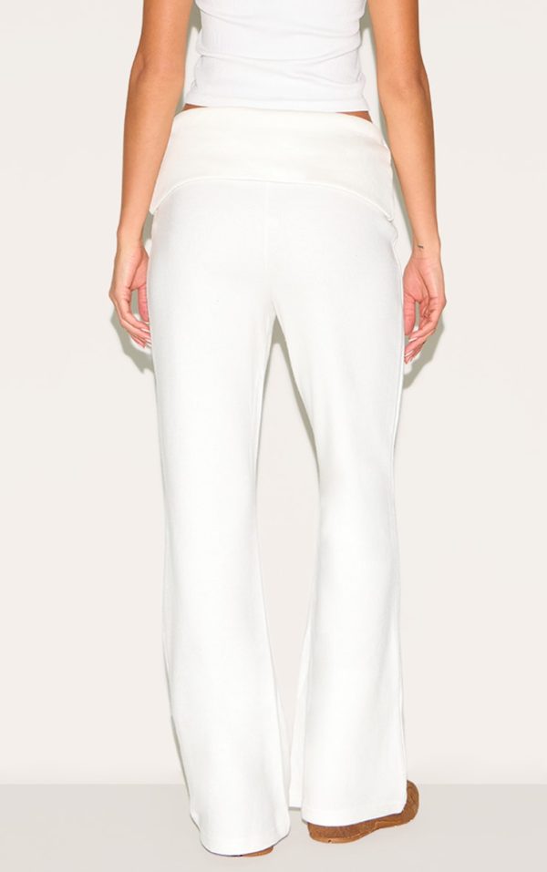 a57255906546bcf10a9c3c0c5c789303ef368a17_CNM2870_3_cream_super_soft_foldover_waist_flare_lounge_trousers