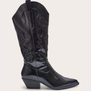 a67ea4775dce3a6ca63442758af61803e37f382d_CNH3140_1_black_pu_point_toe_low_block_heel_stitched_western_boots