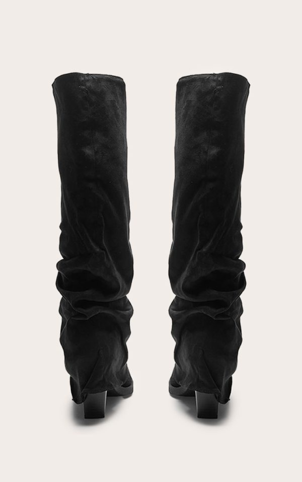 a6a3f97c330768c925305a9af8172093129de011_CNL6666_3_black_faux_suede_point_toe_fold_over_block_heel_knee_high_boots