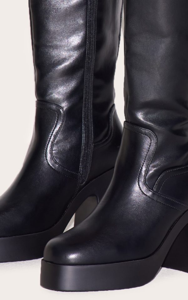 a6acc1141b2faafafdf9c393b16fc62e959e3390_CNL0895_4_wide_fit_black_pu_square_toe_block_heeled_slight_platform_knee_high_boot