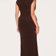 a6ba98ca84f847b6945c8f287bd7ea50757c5ba3_CNN0726_2_plus_chocolate_double_layer_plunge_ruched_shoulder_drape_waist_maxi_dress