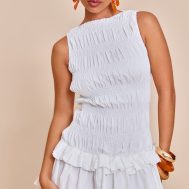 a6fe137faa24ecf1c905f9f4fa639cfc528b1f04_CNN2075_1_white_tailored_shirred_frill_shift_dress