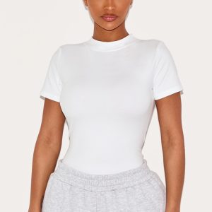 Shape White Sculpted Short Sleeve Bodysuit