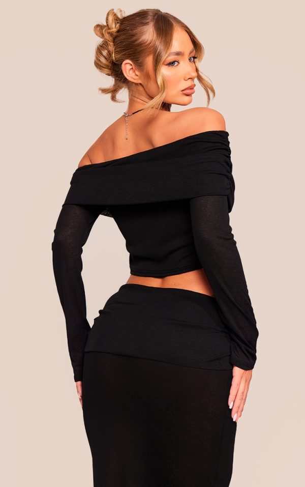 a71fc958a141a86569f9761b08477e7d361ce2be_CNH7562_2_black_sheer_burnout_mesh_fold_over_hem_long_sleeve_bardot_top