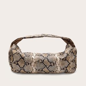 Snake Print Oversized PU Tote
