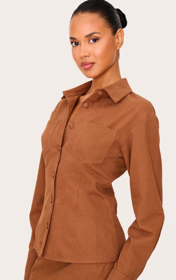 a7b89f0a7e3d7bde27f4066b84f7a75dde3dd484_CNL6537_4_tan_twill_button_up_cinched_waist_shirt