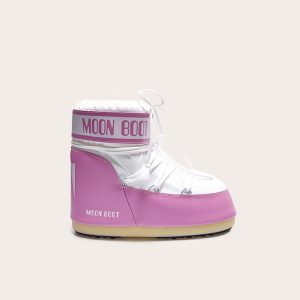 MOON BOOT Pink and White Icon Low