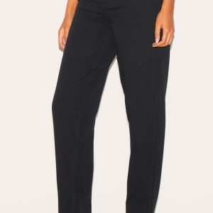 Tall Washed Black High Waist Mom Jeans