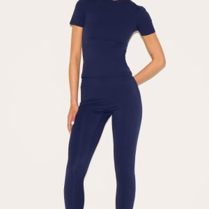 Tall Navy Sculpt High Waisted Gym Leggings