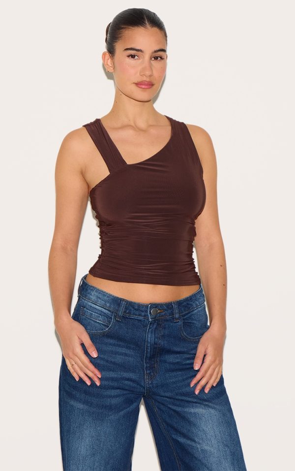a998fc6ae31d78633424ef493dddaa90f677cc9d_CNM6696_1_chocolate_asymmetric_strap_detail_vest_top-1