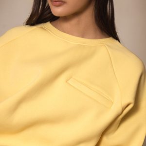 Lemon Oversized Pocket Detail Sweatshirt