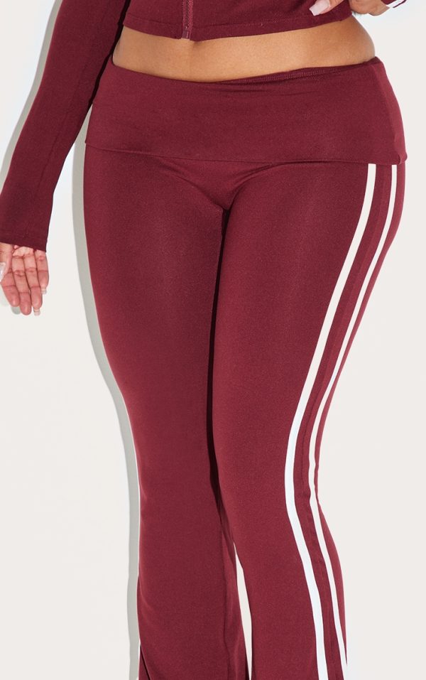 aa3f7719a3e8a67b1930ed9fc6a6a9dd571f323e_CNL8708_4_shape_burgundy_sculpt_side_stripe_fold_over_waist_high_waisted_flares