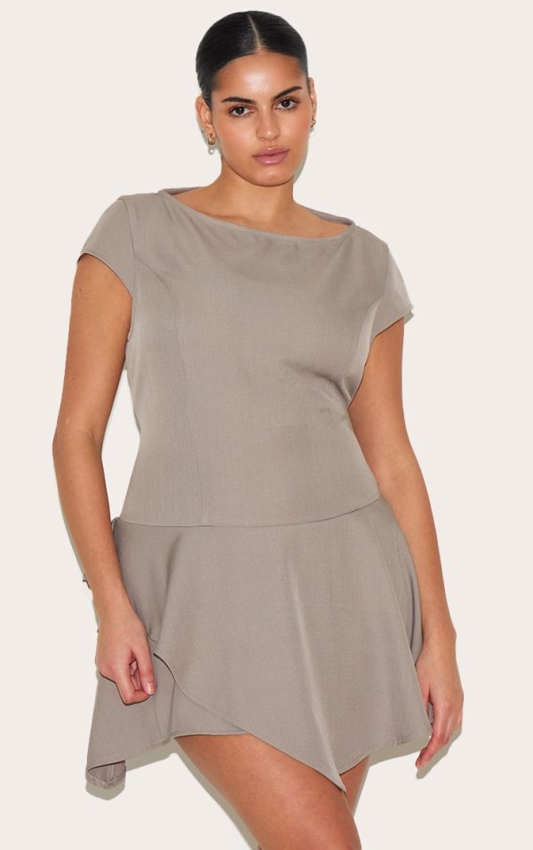 aaaab00eb1f82f0b0af8d3a103c4c3c54c416fd4_CNM0922_1_plus_clay_woven_capped_sleeve_asymmetric_layered_shift_dress