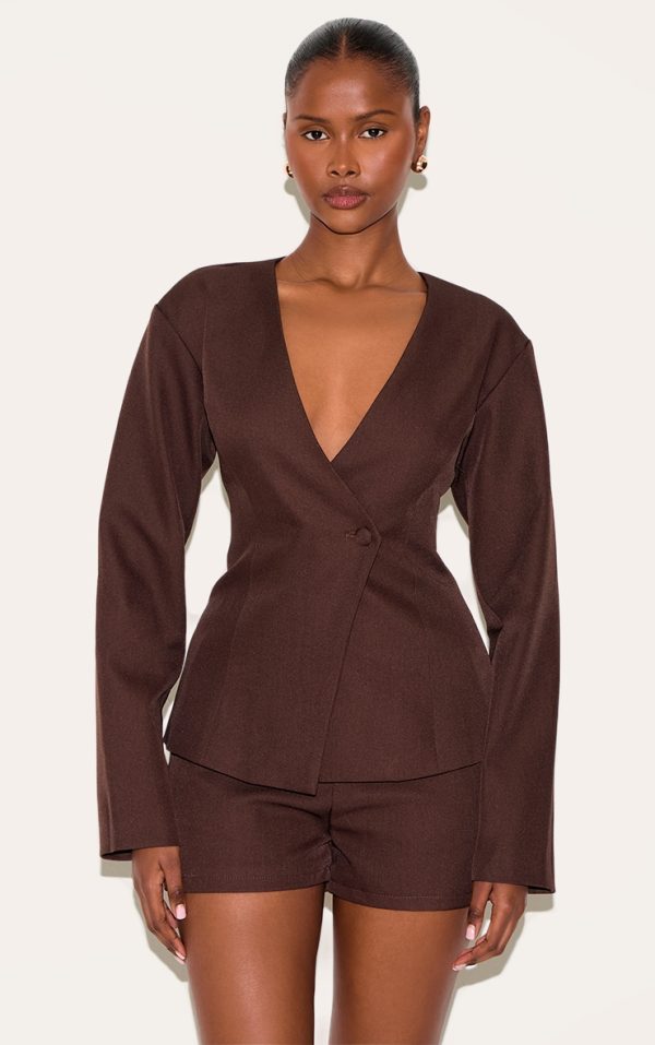 aac2f390b771005285be5937039f1ed35fcacd99_CNM1822_1_deep_chocolate_tailored_cinched_waist_asymmetric_blazer